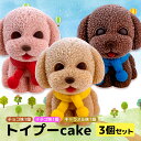 【ふるさと納税】 ケーキ トイプードル cake 3個 セット スイーツ 立体ケーキ チョコ いちご キャラメル かわいい 贈答用 菓子 キャラクター 動物 ケ...