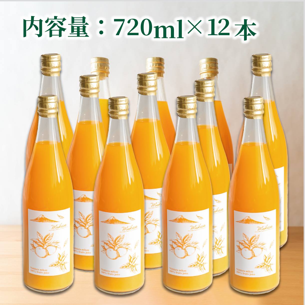 【ふるさと納税】 果汁100％ みかんジュース 720ml×12本 西浦 オレンジ 飲み物 静岡 沼津