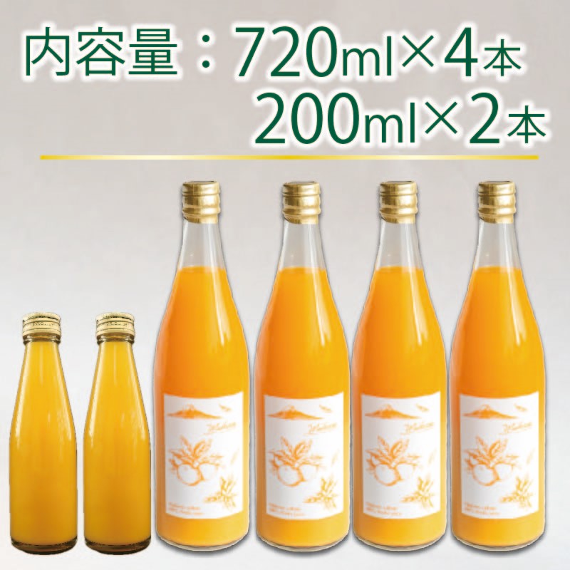 【ふるさと納税】 果汁100％ みかん ジュース 720ml×4本 200ml×2本 西浦 オレンジ 飲み物 静岡 沼津