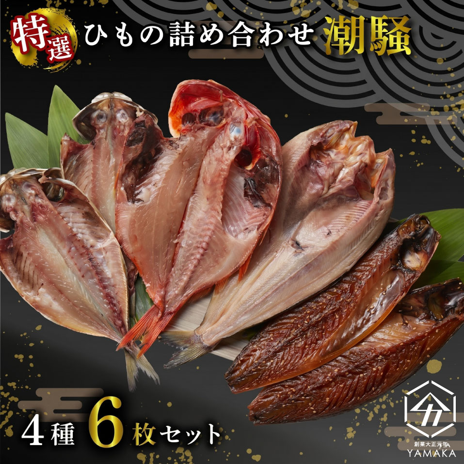 【ふるさと納税】 干物 厳選セット 4種 6枚 潮騒 金目鯛 あじ 真ほっけ さば 醤油 醤油干し 鰯 鯖 サバ アジ ひもの 沼津 静岡 ホッケ 干物詰合せ ヤマカ水産 静岡県 沼津市