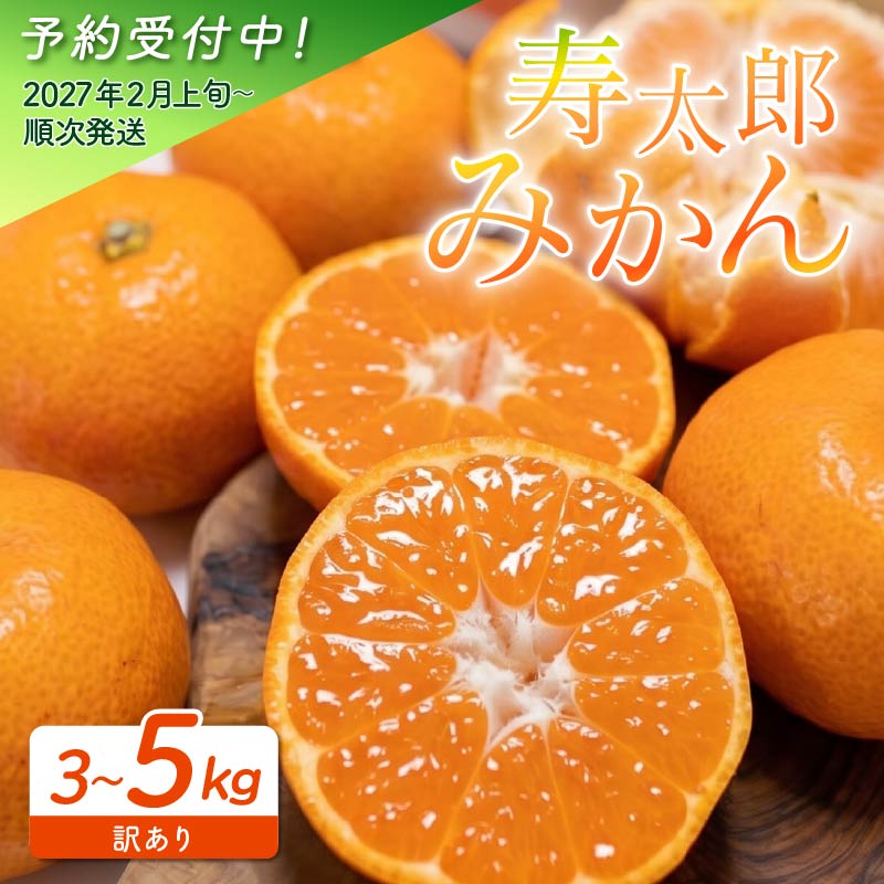 【訳あり】 予約受付 寿太郎 みかん 選べる 容量 3kg - 5kg 産地直送 小玉 中玉 柑橘 みかん フルーツ 果物 蜜柑 時期 旬 季節限定 西浦 おいしい 丸榮 国産 静岡 沼津