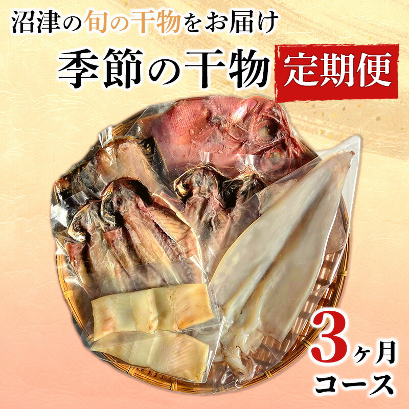 定期便 3ヶ月 干物 基本コース 旬の魚 沼津 加倉水産 人気 ひもの お楽しみ 詰め合わせ