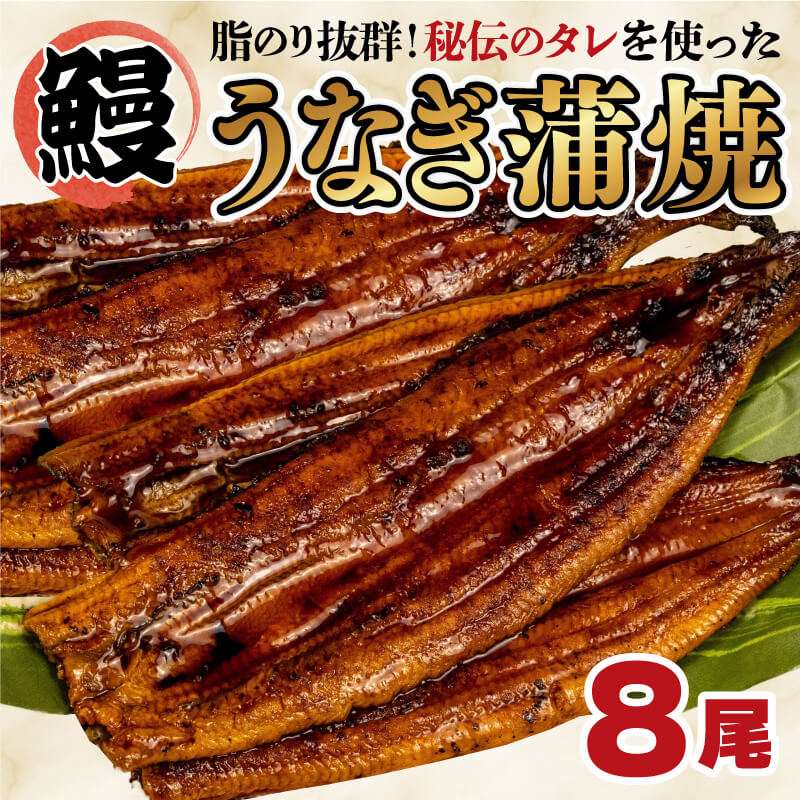 【ふるさと納税】 うなぎ 蒲焼き 8尾 約1kg 中国産 鰻 ウナギ 土用 丑の日 うな重 うな丼 ひつまぶし 国産 養殖 活うなぎ 蒲焼 タレ 山椒 まるが水...