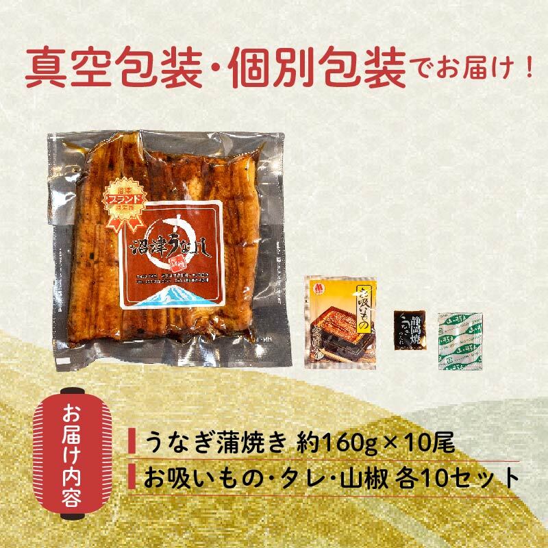 【ふるさと納税】 丑の日 対応 国産 うなぎ 蒲焼 鰻 10尾 1600g セット 真空 小分け うなよし 土用 鰻重 蒲焼き 贈り物 ギフト プレゼント グルメ 夏バテ お取り寄せ 鰻料理 国内産 ウナギ カバ焼き 沼津市 静岡県