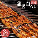 【ふるさと納税】 うなぎ 鰻 蒲焼 国産 2尾 白むし 1尾 計480g セット カット 真空 小分け 丑の日 沼津 うなよし