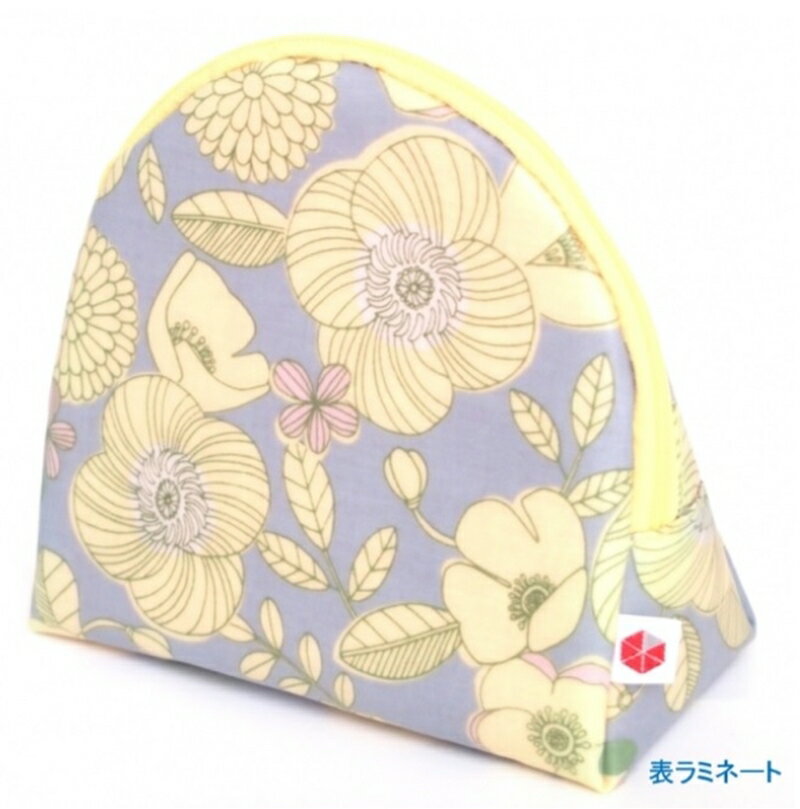 化粧ポーチ「sussu」49.P-floweryellow[ファッション バッグ 化粧品をスッと出してスッとしまえるポーチ sussu(スッス) 化粧品を縦に収納することが出来、前のフタが大きく開く 静岡県 三島市 ]