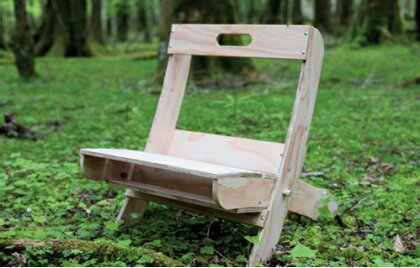 木製アウトドアチェア　2台セット【名入れ可】　送料無料　静岡県 富士宮市