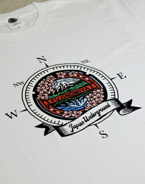 【ふるさと納税】富士宮市 マンホールTシャツ（白）　送料無料　静岡県 富士宮市