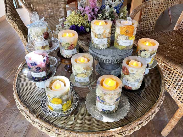 プレゼントにもぴったり!ボタニカルキャンドルランタン(LEDタイプ) 10個セット Noriees Candle(ノリーズキャンドル)