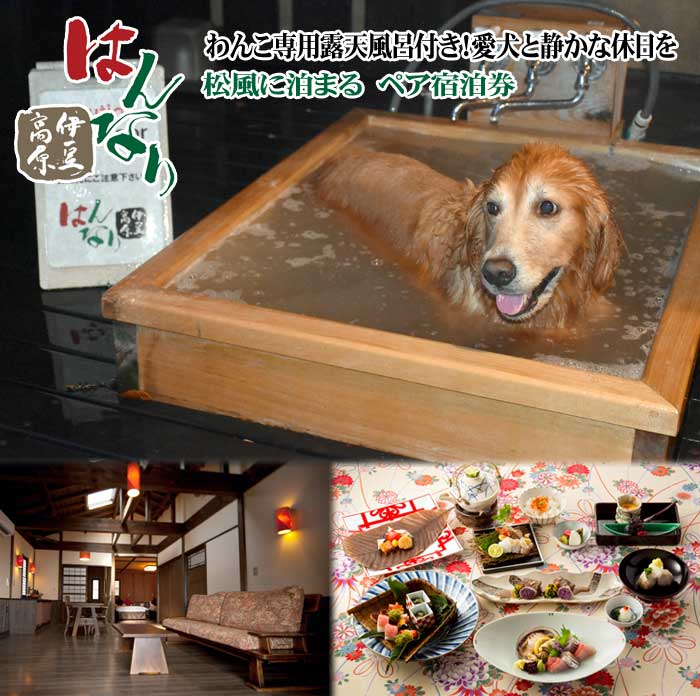 【ふるさと納税】愛犬と泊まる人気温泉宿 はんなり伊豆高原 専