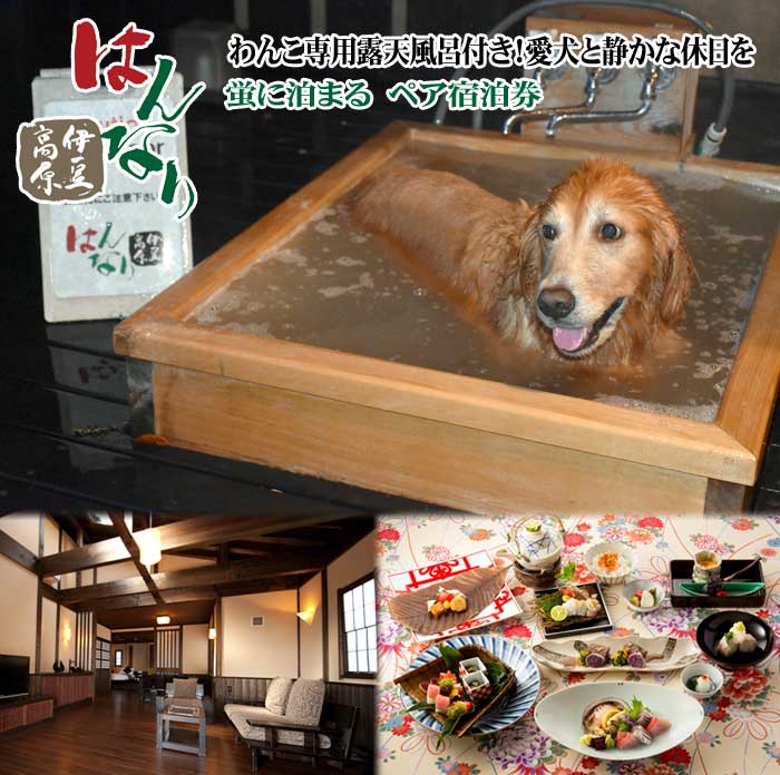 【ふるさと納税】愛犬と泊まる人気温泉宿 はんなり伊豆高原 専