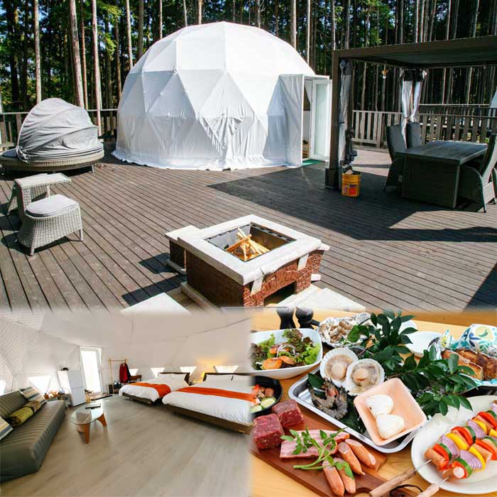 17位! 口コミ数「0件」評価「0」『奏の森Resorts』Forest Glamping 夕食豪華BBQプラン ペア宿泊券(1泊2食付)