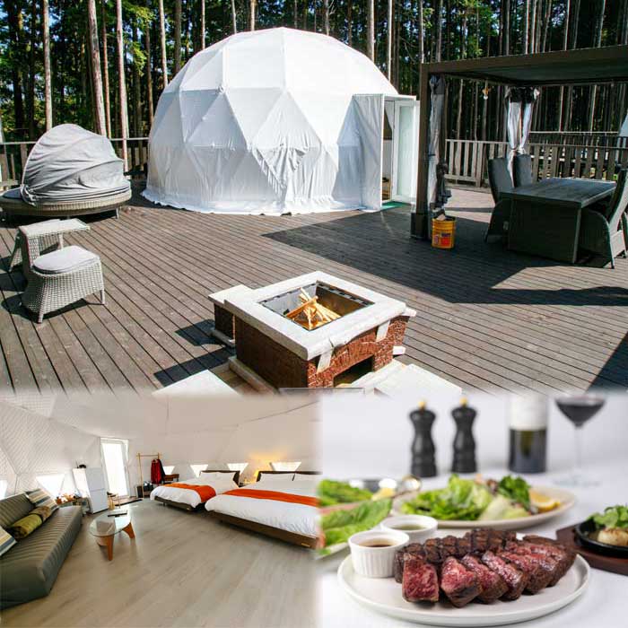 3位! 口コミ数「0件」評価「0」『奏の森Resorts』Forest Glamping 夕食レストランプラン ペア宿泊券(1泊2食付)