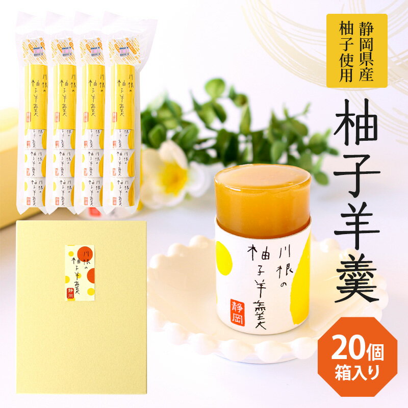 【ふるさと納税】柚子羊羹5個袋×4個　箱入り 和菓子 ようかんのサムネイル