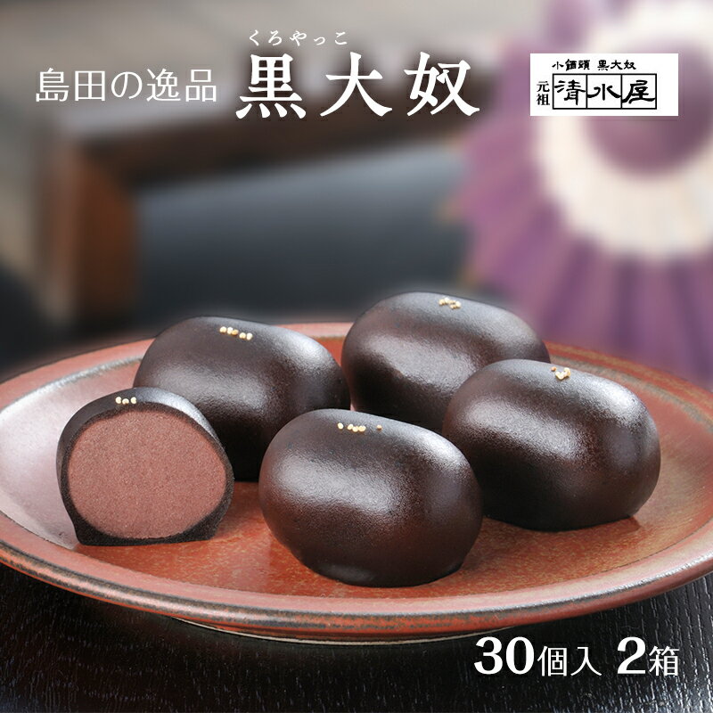 【ふるさと納税】【島田の逸品】 黒大奴　30個入2箱　和菓子 くろやっこ あんこ お菓子 羊かん 名物