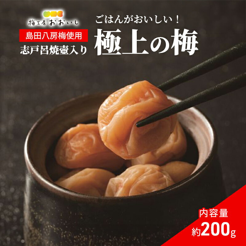 【ふるさと納税】★梅干し★極上の梅(志戸呂焼壺(つや有り)入り)贈り物 ギフト 人気 厳選 島田市