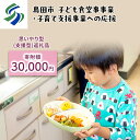【ふるさと納税】【思いやり型(協賛型)返礼品】島田市 子ども食堂事業・子育て支援事業への応援 【返礼品なし】(30000円)