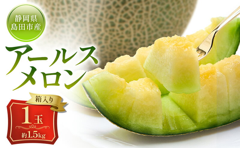 【ふるさと納税】メロン 7月納品 静岡県産 アールスメロン 箱入り 1玉(約1.5kg) 果物 くだもの 果実 養液栽培 ポット 希少 甘み 島田市 静岡県　お届け：2026年7月5日～2026年7月10日まで