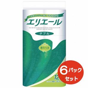 【ふるさと納税】エリエール トイレットティシュー トイレットペーパー ダブル 12R×6パック 72個　日用品送料無料　 静岡県富士市