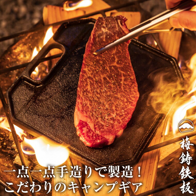 梅鋳鉄板 壱鉄 鋳鉄職人が追求して生まれたこだわりの逸品 ダクタイル鋳鉄 ソロキャン用 コンパクト 鋳物製 鉄板 キャンプ ギア バーベキュー BBQ アウトドア 梅沢鋳工 静岡県 富士市 [sf002-198]