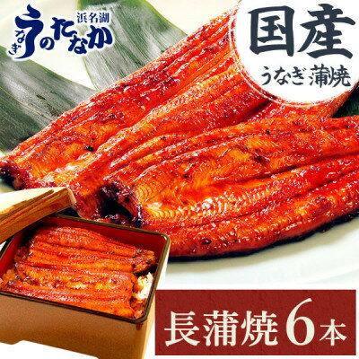 【ふるさと納税】浜名湖・うなぎのたなかの長蒲焼き6本セット!ふっくら柔らか♪国産うなぎ長蒲焼※合計1.08kg程度【配送不可地域:離島】【1607913】