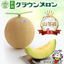【ふるさと納税】【通年出荷】クラウンメロン(山等級)1玉 化粧箱入_ メロン クラウンメロン めろん 1玉 化粧箱 果物 くだもの フルーツ 甘い デザート 贈...
