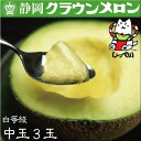 【ふるさと納税】【通年出荷】クラウンメロン(白等級)中玉 3玉 化粧箱入【配送不可地域:離島・北海道・沖縄県】【1416452】