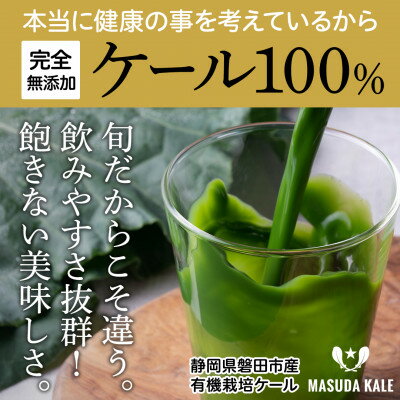 手軽に野菜摂取!【無添加 ケールまるごと100%青汁ジュース 原材料 静岡県磐田市産 有機栽培】冷凍【配送不可地域：離島】【1419787】