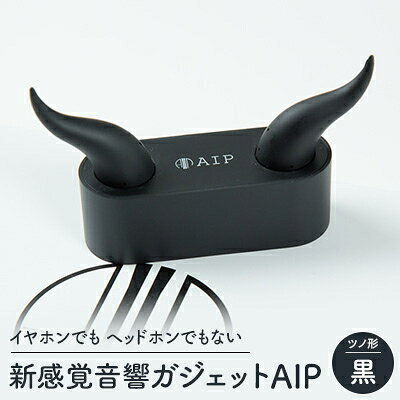 新感覚音響ガジェット AIP(黒) ワイヤレスオーディオ イヤホン ツノ形【配送不可地域：沖縄県】【1534749】