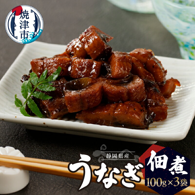 うなぎ 佃煮 焼津 静岡県産 真空パック ご飯のお供 酒の肴 冷凍 100g×3パック
