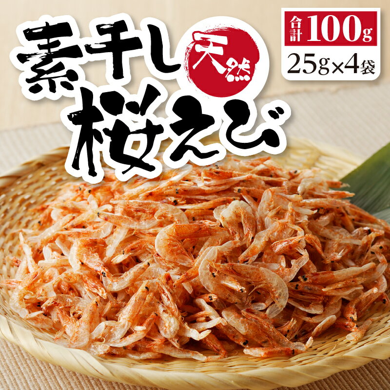 【ふるさと納税】 桜えび 干しえび トッピング 焼津 25g×4袋 素干し 桜えび 詰合せ a12-134