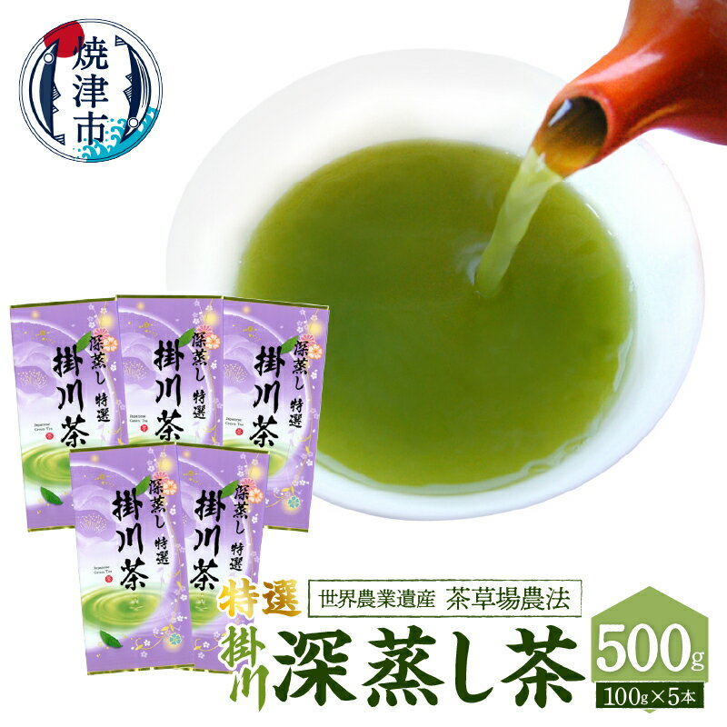 お茶 緑茶 深蒸し茶 焼津 世界農業遺産 茶草場農法 100g×5本