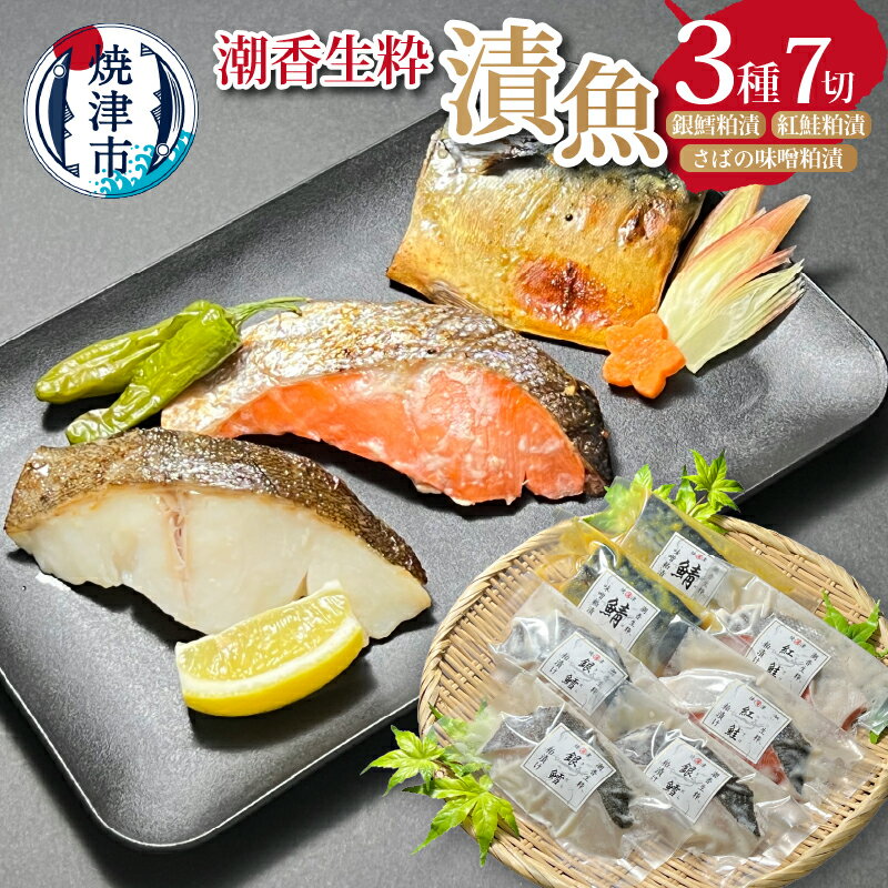 【ふるさと納税】 漬魚 銀鱈 紅鮭 鯖 詰合せ 魚 冷凍 粕漬 味噌粕漬 酒肴 天然 個包装 焼津 計7切 a10-954のサムネイル
