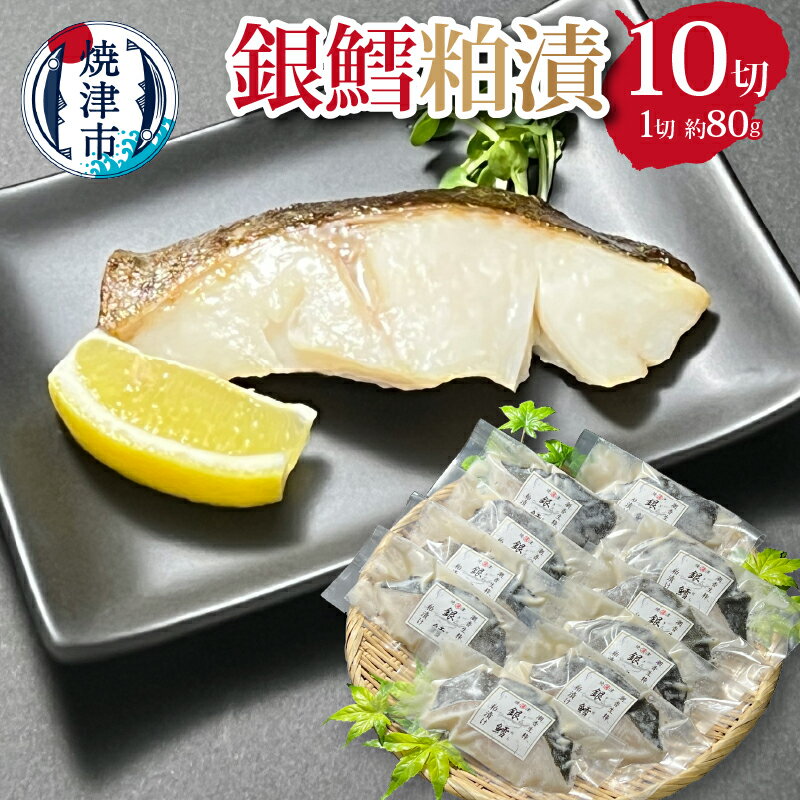 銀鱈 銀だら 粕漬 漬魚 魚 冷凍 約80g×10切 焼津 銀鱈粕漬 セット