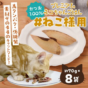 【ふるさと納税】 ペットフード ペット用品 キャットフード 猫用 無添加 かつお 焼津 約70g入×8袋 猫 ペット セット a12-154