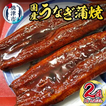 うなぎ 国産 蒲焼き 冷凍 焼津 約200g×2尾 たれ・山椒付き スギヤマ a15-337