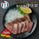 【ふるさと納税】 マグロ 中トロ 炙り 本鮪 約500g 極上 厳選 冷凍 焼津 a12-258