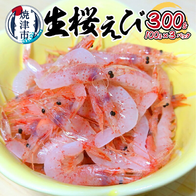 桜えび 生 100g×3パック 駿河湾 天然 冷凍 焼津