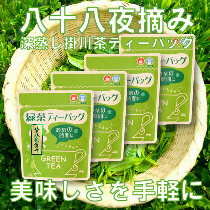 お茶 新茶 受付あり お茶 八十八夜摘み 深蒸し掛川茶ティーバッグ 2g20個入り4袋セット 美笠園〔 緑茶 煎茶 静岡 掛川茶 〕