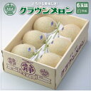 【ふるさと納税】【通年出荷】クラウンメロン(白等級)6玉セット【配送不可地域:離島・北海道・沖縄県】【1092252】