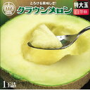 【ふるさと納税】【大玉サイズ!】クラウンメロン(白等級)特大玉 1玉【配送不可地域:離島・北海道・沖縄県】【1104734】