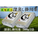 【ふるさと納税】深蒸し掛川茶(掛川の里)500g2袋 静岡県掛川産二番茶100% たくさんお茶を飲む方におすすめ【配送不可地域:離島・沖縄県】【1294055】