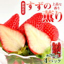 【ふるさと納税】静岡県掛川市産 ミズノ農園の完熟いちご「すずの薫り」 約280g×4パック【配送不可地域:離島・北海道・沖縄県・東北・中国・四国・九州】【149...