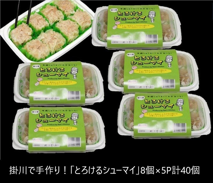 楽天静岡県掛川市【ふるさと納税】「とろけるシューマイ」8個×5P計40個（焼売・シュウマイ）Nao’s kitchen