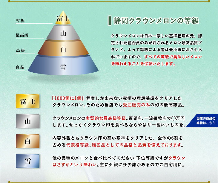 【ふるさと納税】メロン めろん 『 クラウンメロン 山級 1玉 』〔 高級メロン マスクメロン 果物 フルーツ 静岡メロン GABA 〕