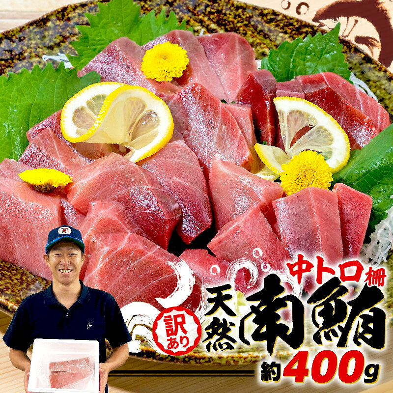 【ふるさと納税】 訳あり 天然 南マグロ 中トロ 約400g