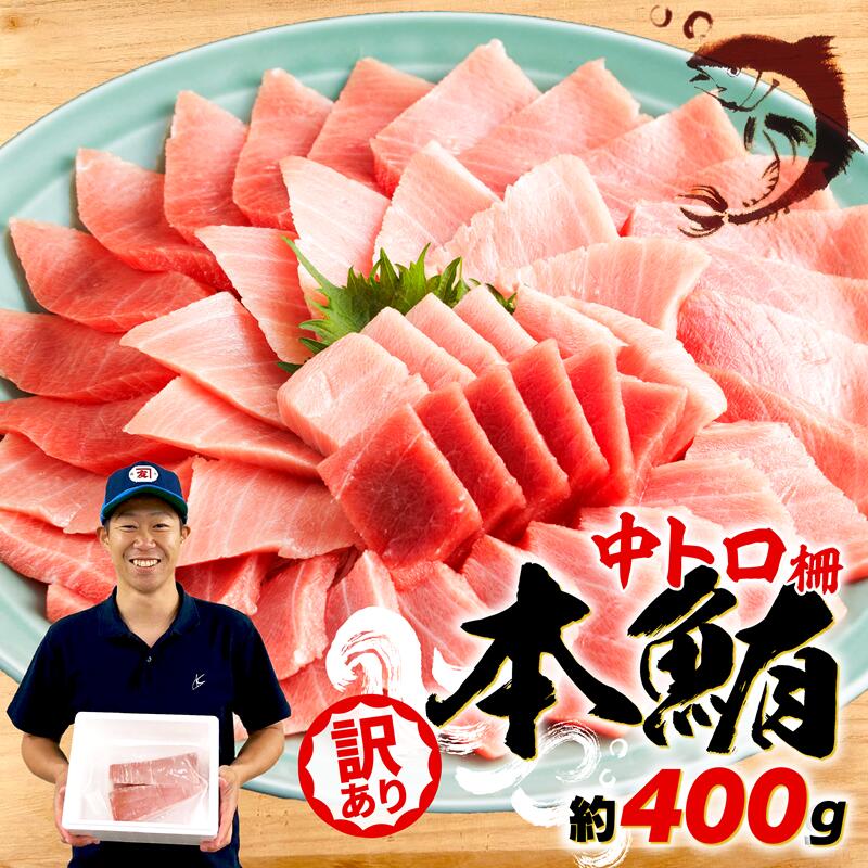 【ふるさと納税】 訳あり 本マグロ 中トロ 約400g 鮪 冷凍 不定型 柵 本鮪 漬け丼 海鮮 刺身 魚 鮮魚 海鮮 食品 人気…