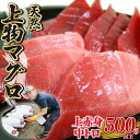【ふるさと納税】 天然 上物 マグロ さく ( 上赤身 中トロ )セット 2種 計500g以上 冷凍 静岡県 藤枝市 福光