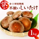 【ふるさと納税】 【全3回定期便】 訳あり 不揃い 生しいたけ 1kg 生 しいたけ シイタケ 椎茸 大ぶり 食べ応え 厚い 肉厚 うまみ