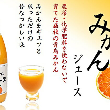 【ふるさと納税】岡部茶　農薬不使用　青島みかんジュース1000ml　4本セット　【果汁飲料・野菜飲料・みかんジュース】　お届け：2022年2月初旬〜2023年2月中旬･･･